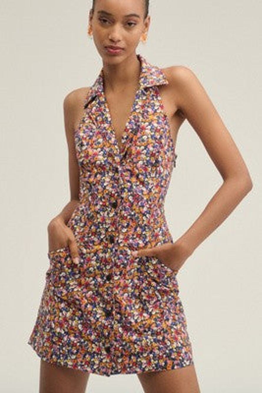Maeve Amelia Collared Mini Dress - XS